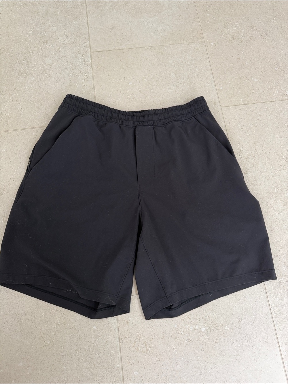 lululemon athletica Men's Pace Black Performance Shorts - Picture 3 of 4